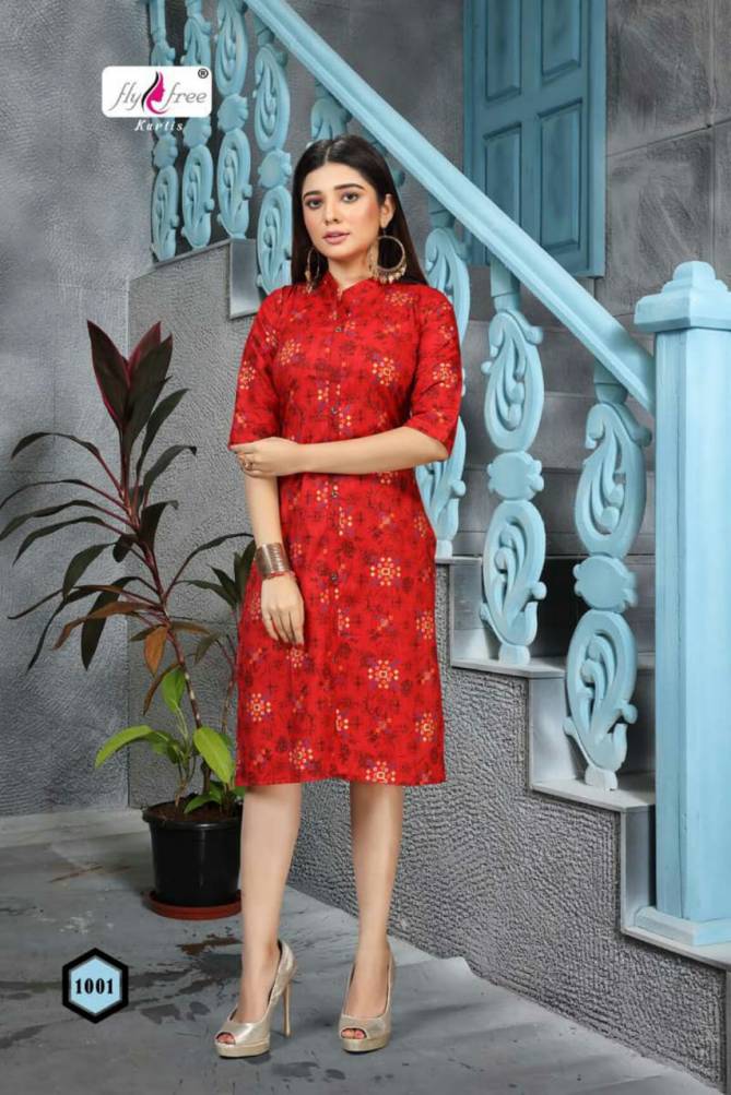 Fly Free Timex Latest Fancy Designer Casual Wear Rayon Printed Kurti Collection
